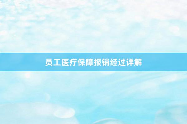 员工医疗保障报销经过详解
